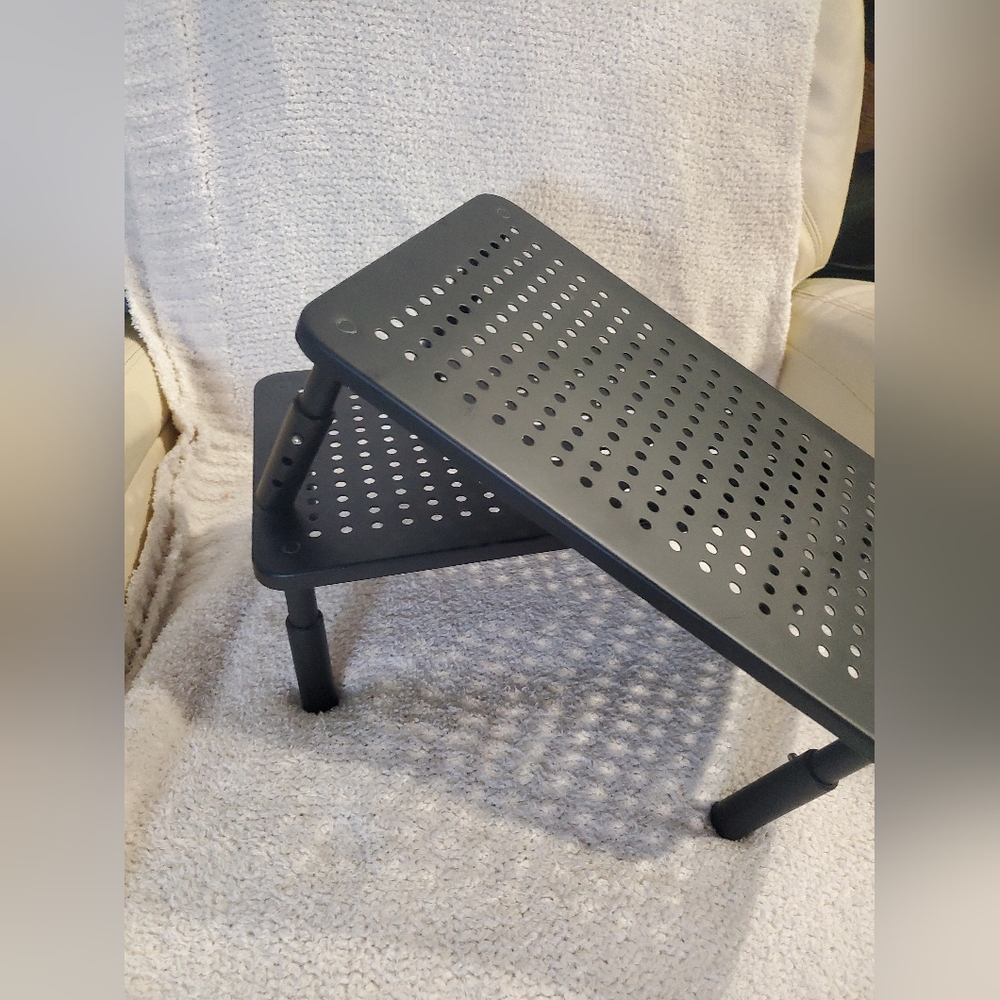 Adjustable Black Stands/Shelves